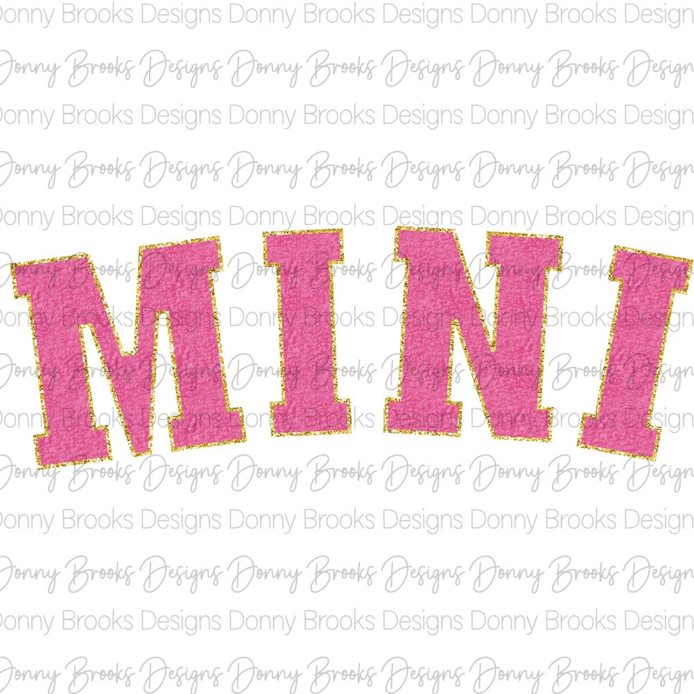 pink mini faux chenille sublimation transfer