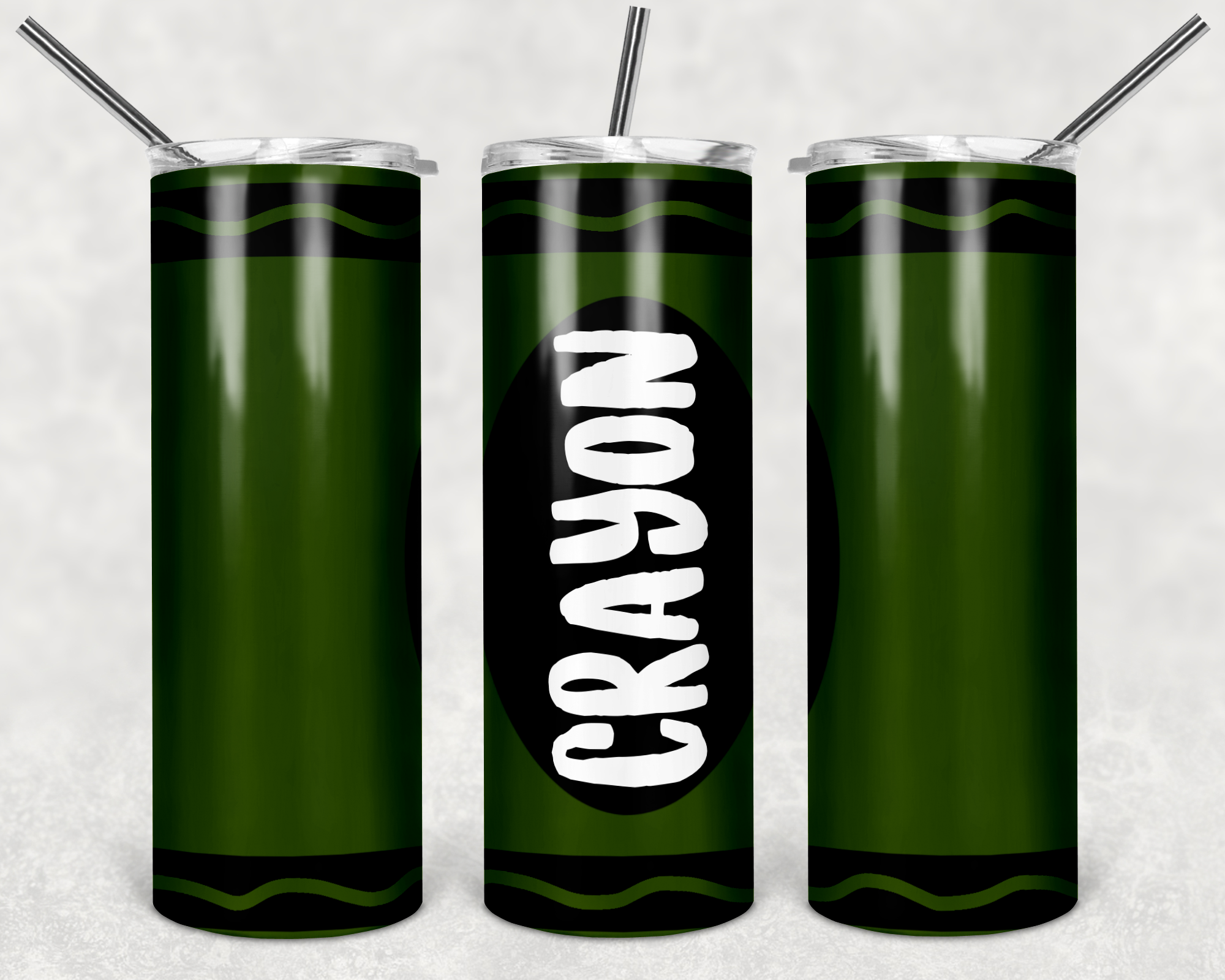 army green crayon 2 | tumbler sublimation transfer