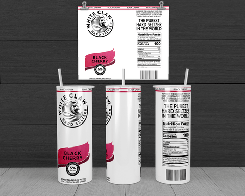 white claw black cherry | tumbler sublimation transfer - RS10