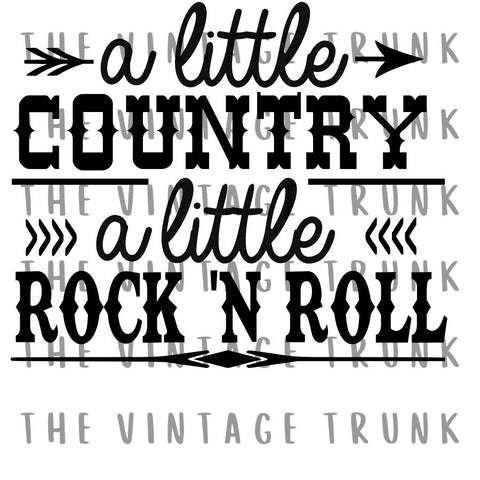 a little country a little rock n roll sublimation transfer