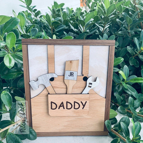 DIY daddy; fathers day tools wooden sign