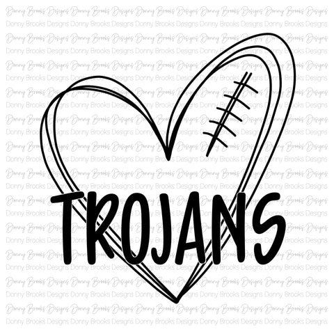 Trojans football heart digital download