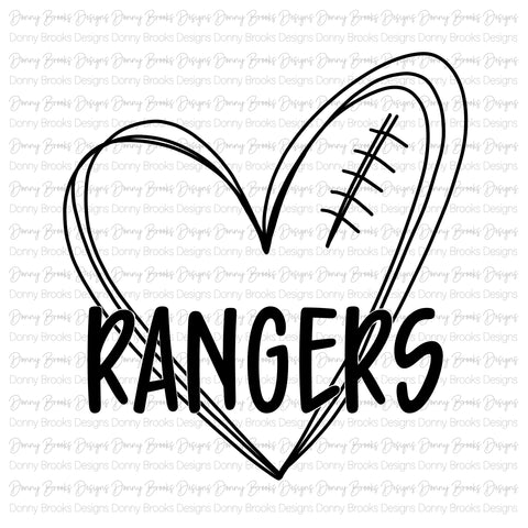 Rangers football heart digital download