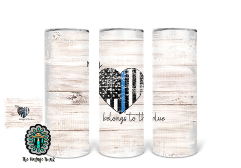 my heart belongs to the blue | tumbler sublimation transfers