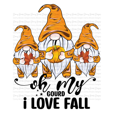 Oh My Gourd I Love Fall sublimation transfer