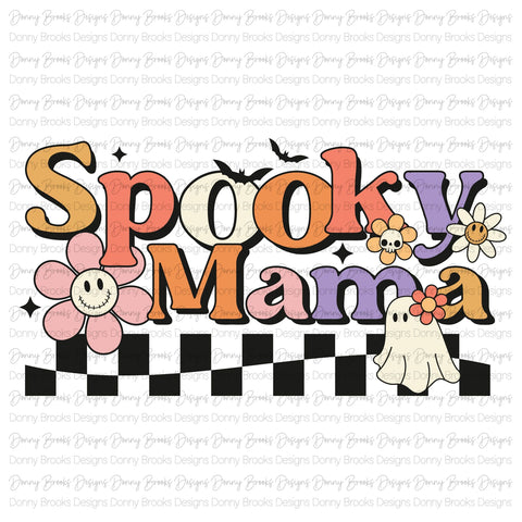 Spooky Mama sublimation transfer